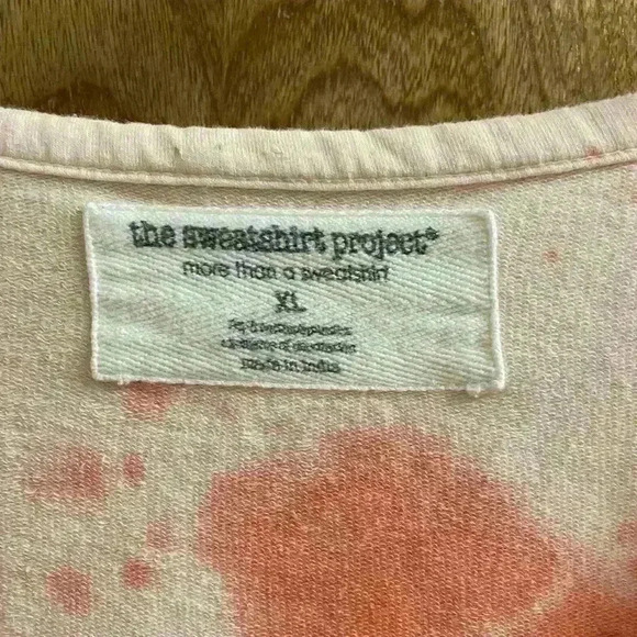 The Sweatshirt Project Pink Tie Dye Sweatshirt Size XL Peplum - Picture 2 of 5